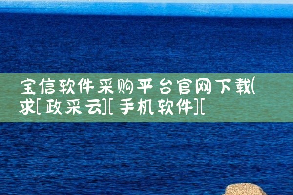 宝信软件采购平台官网下载