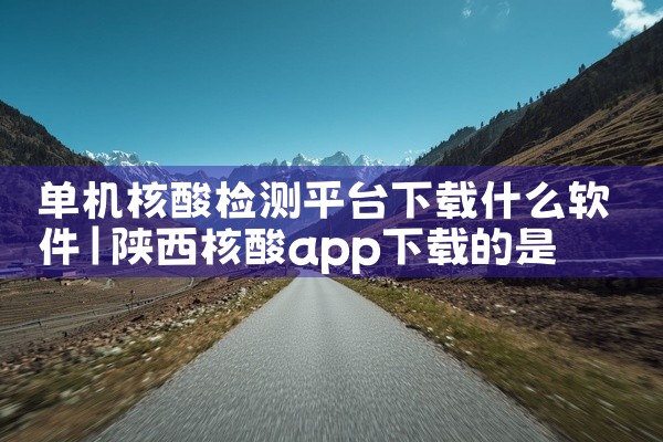 单机核酸检测平台下载什么软件